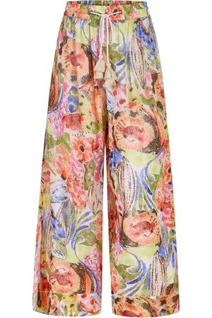 Marie Oliver Ariel floral-print wide-leg trousers