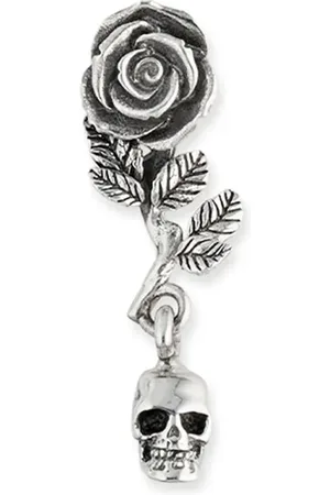 EMANUELE BICOCCHI Rose and skull-motif earring