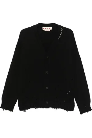 Marni Logo-embroidered cotton cardigan