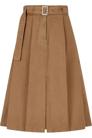 Studio Tomboy Belted two-tuck skirt