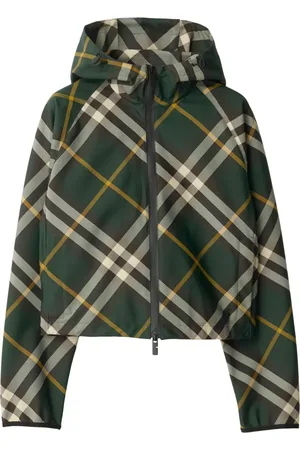 Burberry Check-pattern zip-up jacket