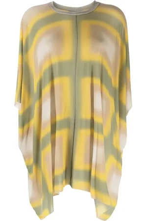 Rick Owens Minerva draped geometric-print top