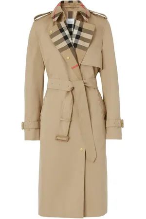 Burberry Exaggerated check-panel trench coat