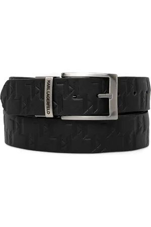 Karl Lagerfeld K/monogram textured logo belt