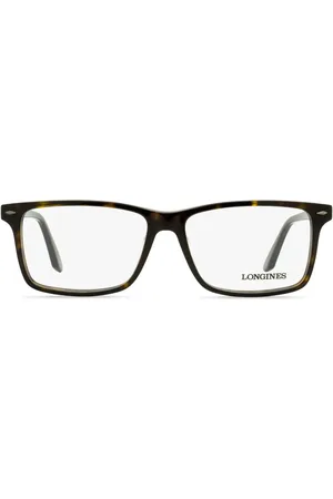 Longines Tortoiseshell rectangle-frame glasses