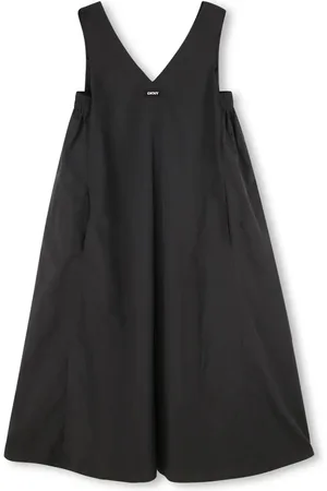 DKNY Logo-appliqué midi dress