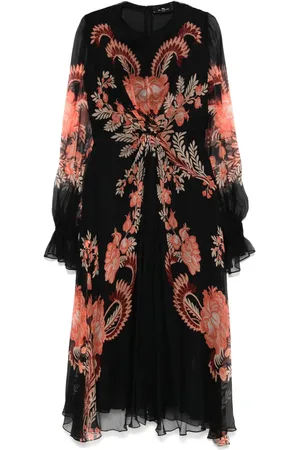 Etro Floral-print midi dress