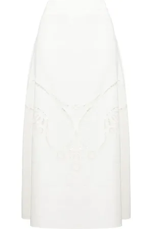 Chloé High-waisted embroidered-design skirt