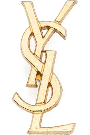 Saint Laurent 1990 logo brooch