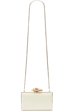 Victoria Beckham Frame Flower satin clutch bag