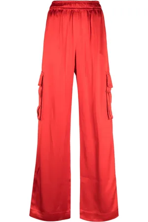 STINE GOYA Fatuna satin cargo trousers