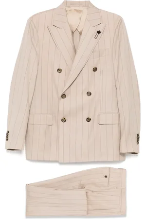 LARDINI Striped double breasted suit