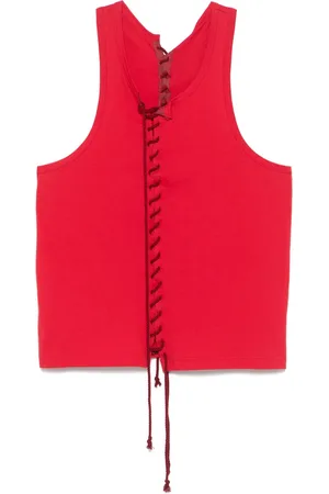 YOHJI YAMAMOTO Lace-up tank top