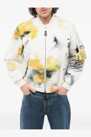 Alexander McQueen Obscured Flower padded bomber jacket