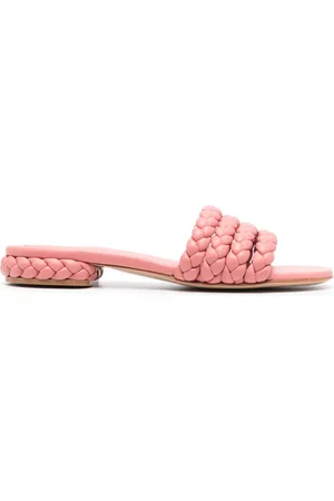 Gianvito Rossi Braided-leather flat sandals