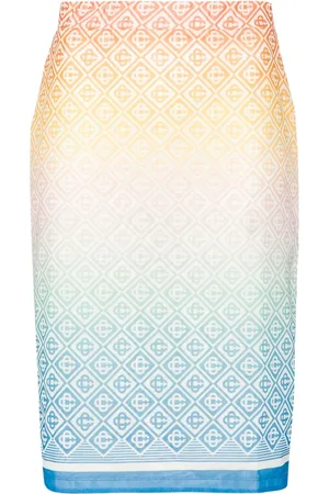 Casablanca Monogram-print midi skirt