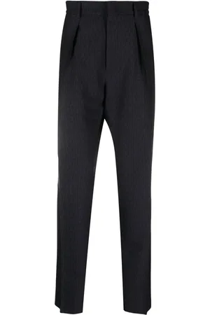 Fendi FF-jacquard tapered wool trousers