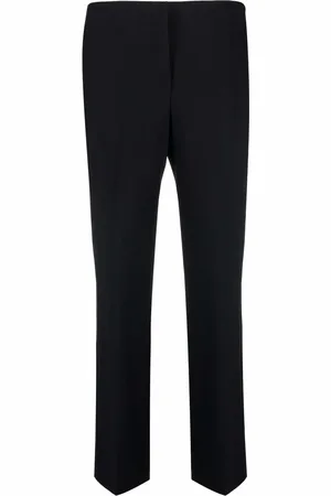 VERSACE Pressed-crease cropped tailored trousers