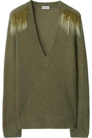 Burberry Shearling-trim jumper
