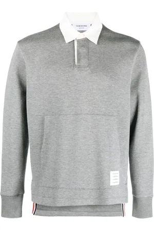 Thom Browne Logo-patch rugby polo top
