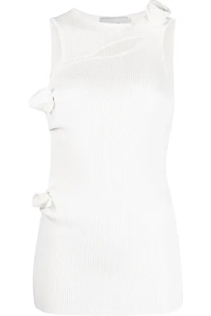 COPERNI Asymmetric-flower knitted tank top