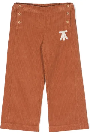The Animals Observatory Logo-patch corduroy trousers