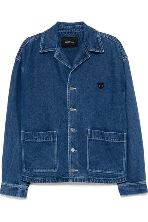 SONGZIO Open-collared denim jacket