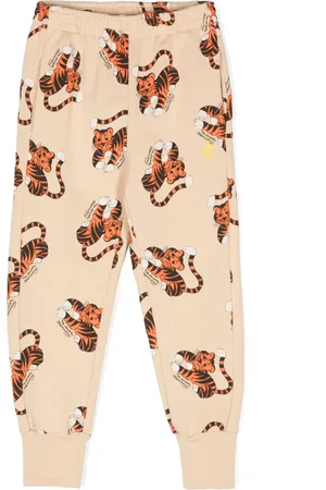 The Animals Observatory Tiger-print cotton track pants