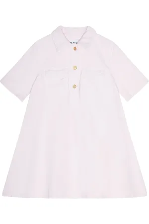 Ganni Short-sleeve denim dress