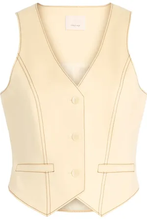 Cinq A Sept Lio cotton contrast-stitch vest