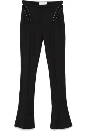 BLUMARINE Lace-up detail trousers