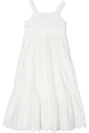 Twin-Set English embroidery-detail cotton dress
