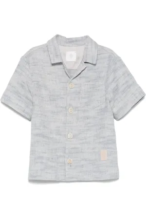 ELEVENTY Logo-patch shirt