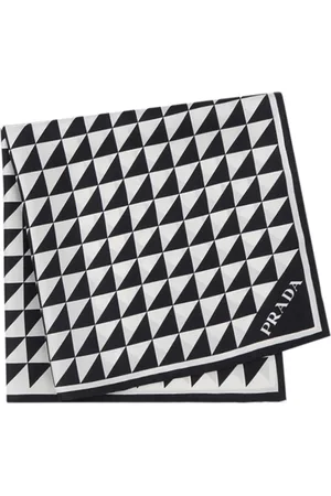 Prada Triangle-logo twill scarf