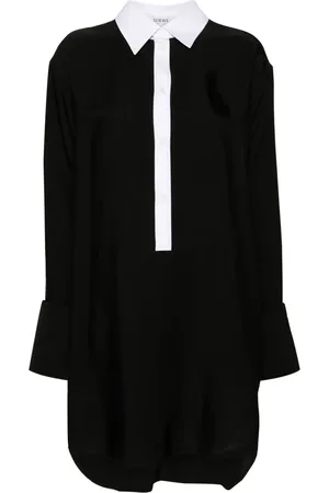 Loewe Detachable-collar midi shirt dress