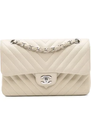 CHANEL 2021-2024 Small Classic Chevron Lambskin Double Flap shoulder bag