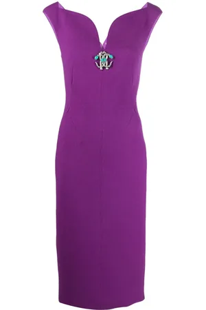 Roberto Cavalli V-neck pencil midi dress