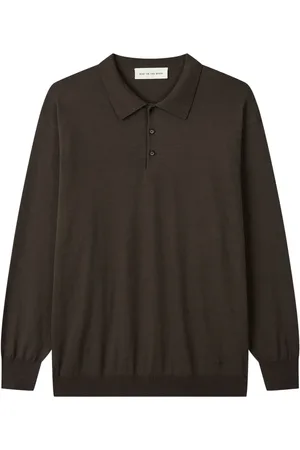 MAN ON THE BOON. Long-sleeved cotton polo shirt