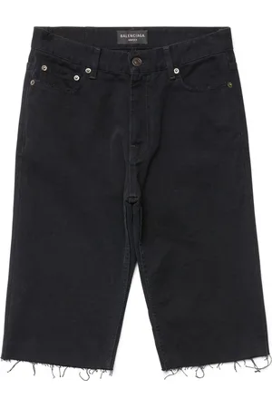 Balenciaga Raw-hem denim shorts