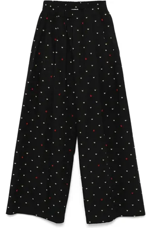 ALYSI Printed poplin trousers