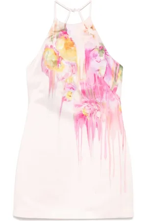 BLUMARINE Flora-print mini dress