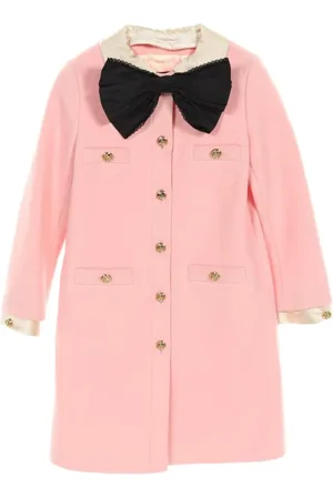 Gucci 2000s detachable-bow wool coat