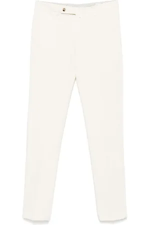 LUIGI BORRELLI NAPOLI Mid-rise cotton chino trousers