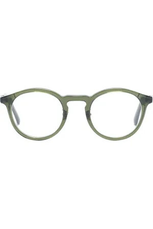 Moncler Logo-plaque round-frame glasses