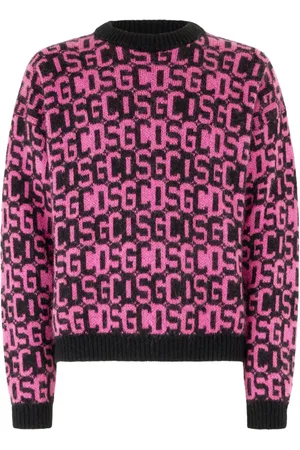 GCDS Intarsia-knit logo jumper