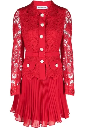 Self-Portrait Guipure lace minidress