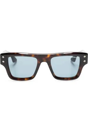 Montblanc Tortoiseshell-effect square-frame sunglasses