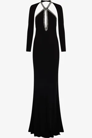 Roberto Cavalli Crystal-embellished evening gown