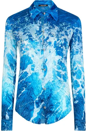 Roberto Cavalli Ocean-print shirt