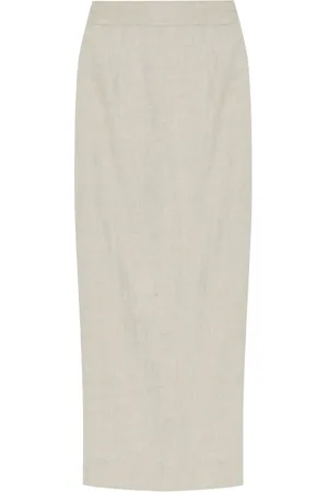 POSSE Linen midi skirt